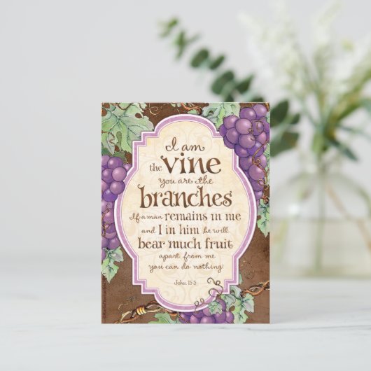 Ik ben het Briefkaart Vine Scripting (Staand voorkant)