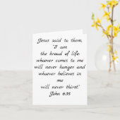Ik ben het brood van de Bijbel van het Leven Citaa Kaart (Gele Bloem)