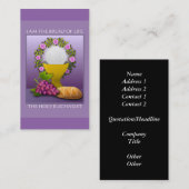 Ik ben het brood van het leven - Heilige Eucharist Visitekaartje (Voorkant / Achterkant)