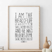 Ik ben het brood van het leven, John 6:35 Poster