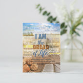 Ik ben het brood van het leven, zei Jezus in John  Briefkaart (Staand voorkant)