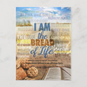 Ik ben het brood van het leven, zei Jezus in John  Briefkaart (Voorkant)