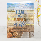 Ik ben het brood van het leven, zei Jezus in John  Kaart (Gele Bloem)
