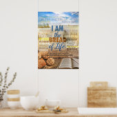 Ik ben het brood van het leven, zei Jezus in John  Poster (Keuken)