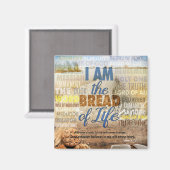 Ik ben het brood van het leven, zei Jezus. Magneet (Voorkant / Achterkant)