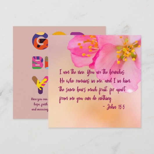 Ik ben het Christelijke Floral-Inspirerend (Voorkant / Achterkant)