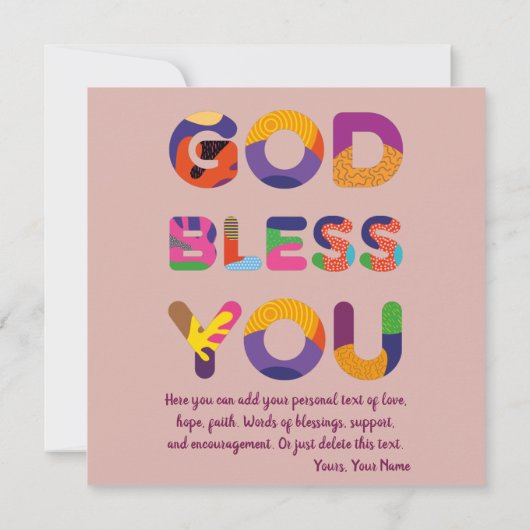 Ik ben het Christelijke Floral-Inspirerend (Achterkant)