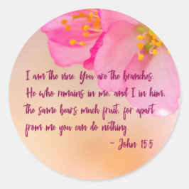 Ik ben het Christelijke Floral-Inspirerend Ronde Sticker