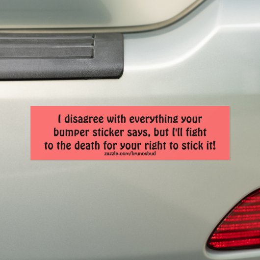 Ik ben het daar niet mee eens. Bumpersticker (Op auto)
