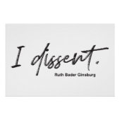 Ik ben het daar niet mee eens. Ruth Bader Ginsburg Perfect Poster (Voorkant)