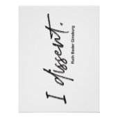 Ik ben het daar niet mee eens. Ruth Bader Ginsburg Perfect Poster (Voorkant)