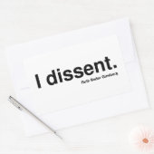 Ik ben het daar niet mee eens. Ruth Bader Ginsburg Rechthoekige Sticker (Envelop)