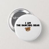 Ik ben het dansende Beer Ronde Button 5,7 Cm (Voorkant /achterkant)