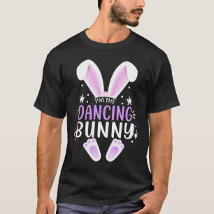 Ik ben het dansende Bunny Easter Day Rabbit Family T-shirt