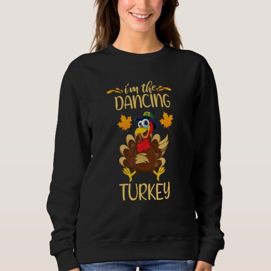 Ik ben het danserende Turkije Happy Thanksgiving M Trui (Voorkant)