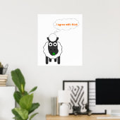 Ik ben het eens met de algemene verkiezingen in he poster (Thuiskantoor)