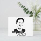 Ik ben het eens met Nick Briefkaart (Staand voorkant)