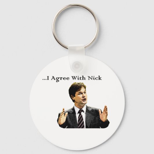 Ik ben het eens met Nick Sleutelhanger (Voorkant)