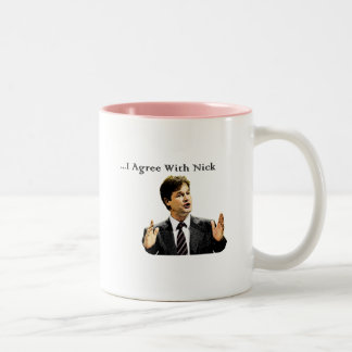 Ik ben het eens met Nick Tweekleurige Koffiemok