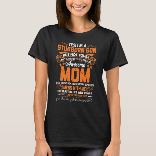 Ik ben het eigendom van een Geweldige mam. T-shirt (Voorkant)