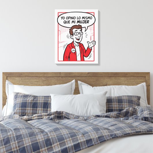 Ik ben het er mee eens canvas afdruk (Insitu (Slaapkamer))