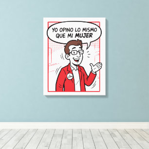 Ik ben het er mee eens canvas afdruk