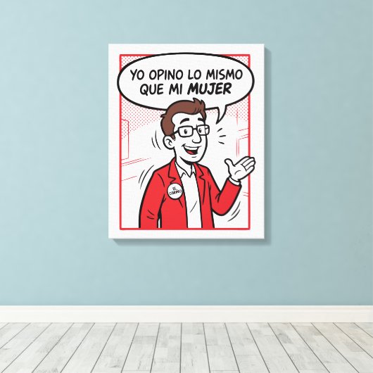 Ik ben het er mee eens canvas afdruk (Insitu (Houten vloer))