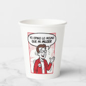 Ik ben het er mee eens papieren bekers (Voorkant)