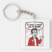 Ik ben het er mee eens sleutelhanger (Voorkant)