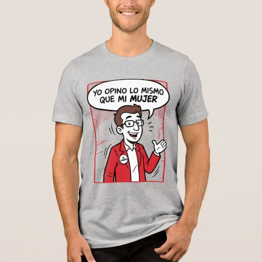 Ik ben het er mee eens Tri-Blend shirt (Voorkant)