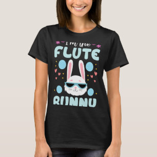 Ik ben het fluitkonijn bloemrijke bijpassende fami t-shirt