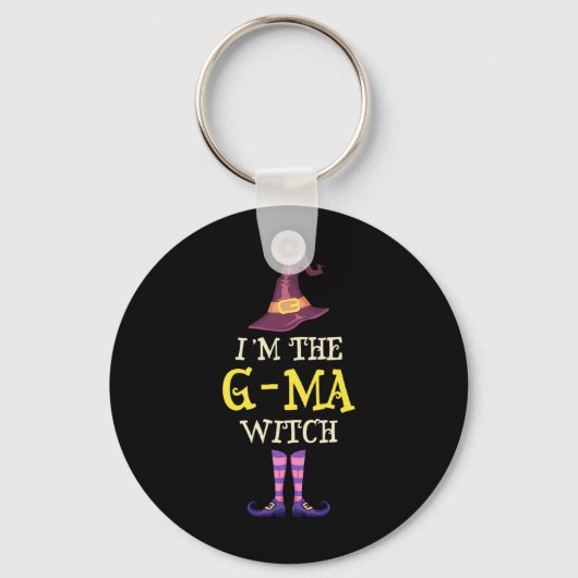 Ik ben het G-ma heksenkostuum Halloween Funny Witc Sleutelhanger (Voorkant)