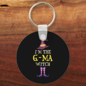 Ik ben het G-ma heksenkostuum Halloween Funny Witc Sleutelhanger (Voorkant)