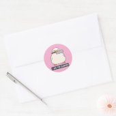 IK BEN HET GEVAAR Eend Cleaver Mes Meme Ronde Sticker (Envelop)