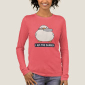 IK BEN HET GEVAAR Eend Cleaver Mes Meme Tri-Blend Shirt (Voorkant)
