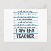 IK BEN HET Gezegde Leerleraar Leerkrachten Favorie Briefkaart (Voorkant)