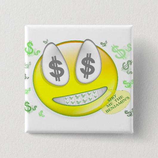 Ik ben het gezicht van de Benjamin. Vierkante Button 5,1 Cm (Voorkant)