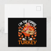 Ik ben het grappige Turkije dat gitaar Thanksgivin Feestdagenkaart (Voorkant / Achterkant)
