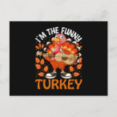 Ik ben het grappige Turkije dat gitaar Thanksgivin Feestdagenkaart (Voorkant)