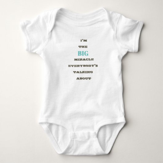 Ik ben het GROTE wonder... baby jongen t-shirt (Voorkant)