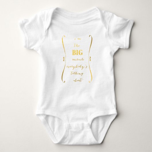 Ik ben het grote wonder... baby t-shirt (Voorkant)