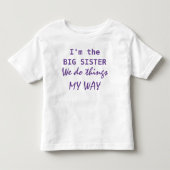 Ik ben het grote zuster Toddler T-shirt (Voorkant)