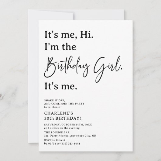 Ik ben het. Hallo. Ik ben het verjaardagsfeest voo Kaart (Voorkant)