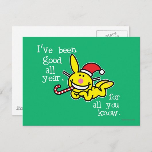 Ik ben het hele jaar goed geweest briefkaart (Voorkant / Achterkant)