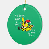 Ik ben het hele jaar goed geweest keramisch ornament (Links)
