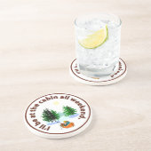 Ik ben het hele weekeinde bij de Cabin Zandsteen Onderzetter (Zijkant)