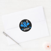 Ik ben het helemaal eens met Joe Biden 2 Ronde Sticker (Envelop)
