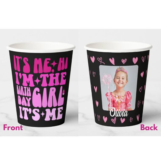 Ik ben het Hoi Ik ben het Verjaardagsmeisje Gepers Papieren Bekers