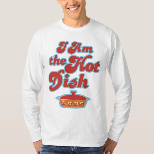 Ik ben het Hotdish Funny Minnesota Long Sleve Shir T-shirt (Voorkant)