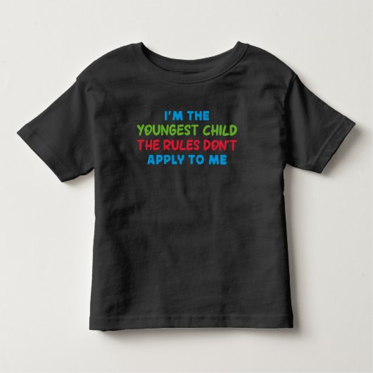Ik ben het jongste kind, de regels gelden niet voo kinder shirts (Voorkant)